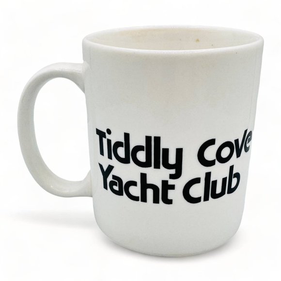 Tiddly Cove Yacht Club - Vintage 1980's White Mug - Picture 1 of 9